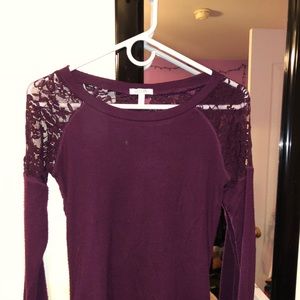 Long sleeve lace sweater
